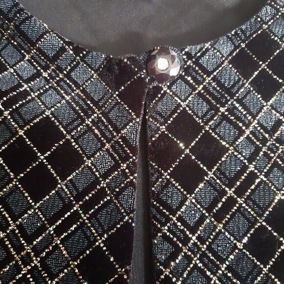 Soft Works SZ M Jacket and Tank Top 2 Piece Black Sparkly Set - Picture 13 of 15